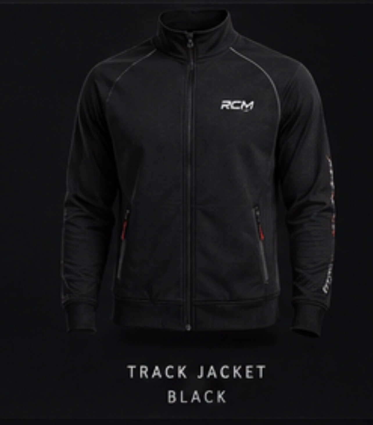RCM chest logo and zipper